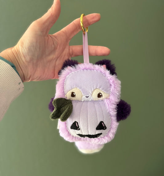 Lilac Pumpkin Fox Bag Charm