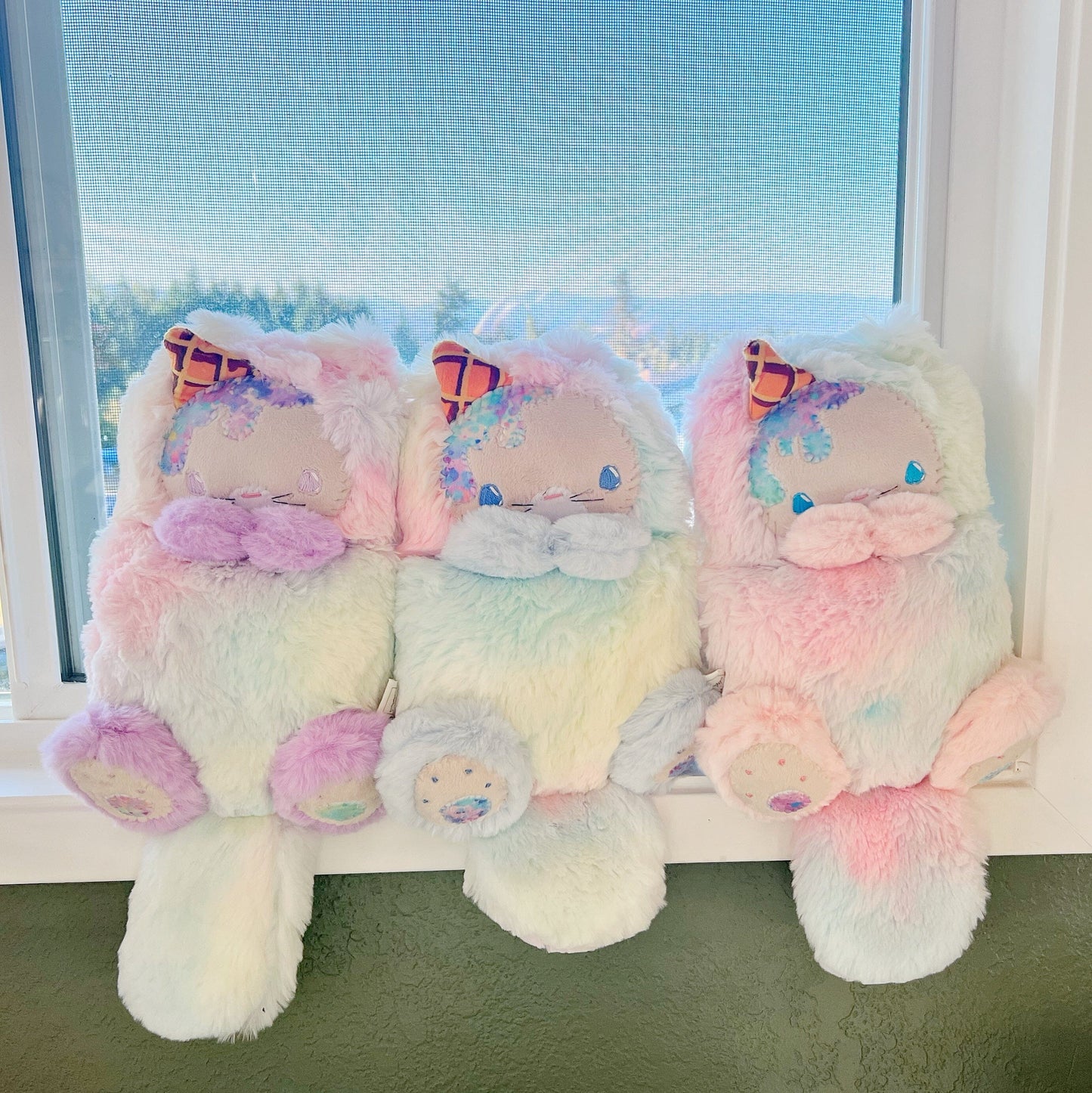 Rainbow Sorbet Kitty Cone