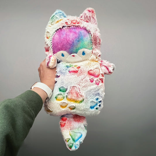 Rainbow Paw Print Fox