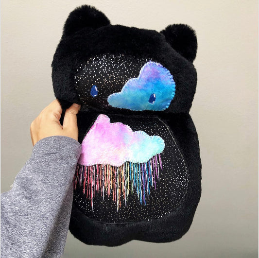 Rainbow raindrop fox